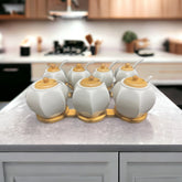 15 piece Porcelain Spice Storage Jars